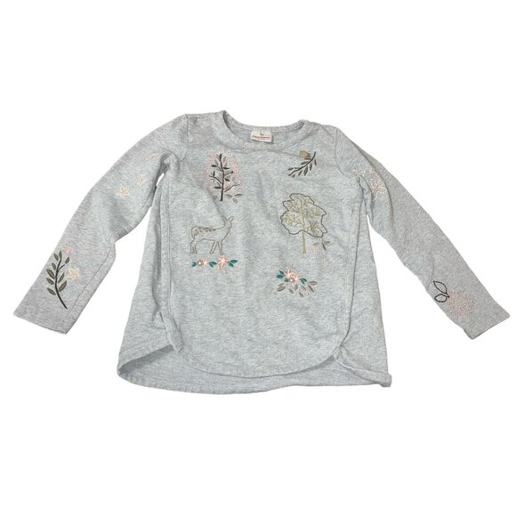 HANNA ANDERSSON Girl's Size 8 (130) Fall Embroidered Sweatshirt READ DESCRIPTION - Picture 1 of 14